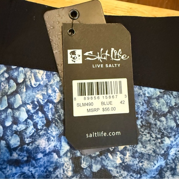 Salt Life Men's SLX-QD Vapor Stretch Board Shorts Swim Trunks Scales Camo - Picture 3 of 5